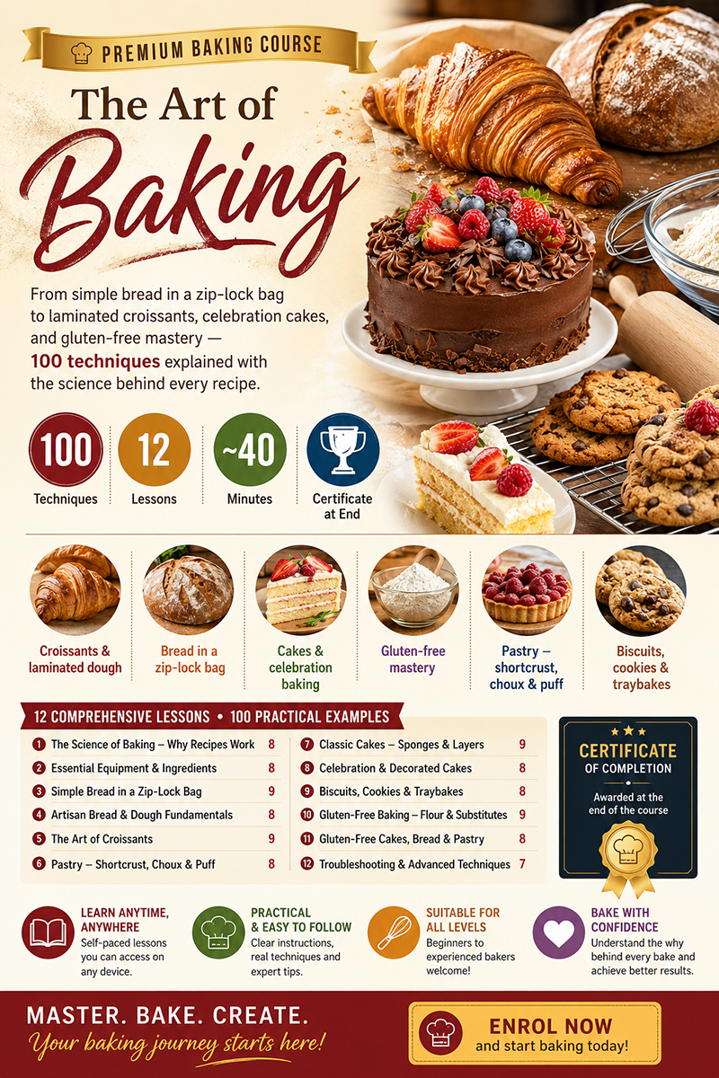 The Art of Baking Course – Beginner to Advanced Techniques