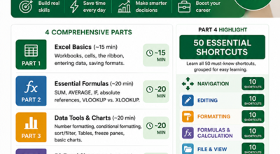 Basics of Excel (& 50 Useful Shortcuts) Mini Course