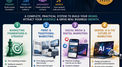 The Complete Marketing Masterclass — 4 Chapters × 20 Minutes