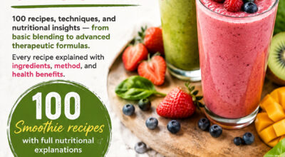 How to Make Healthy Smoothies Course 100 recipes, techniques, and nutritional insights — from basic blending to advanced therapeutic formulas. Every recipe explained with ingredients, method, and health benefits.